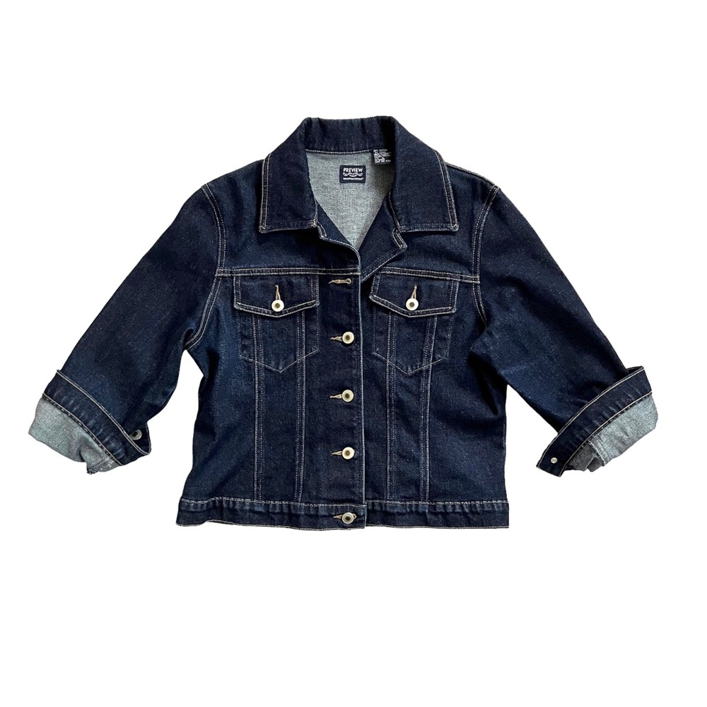 NORDSTROM Preview cropped jean jacket.  Size L